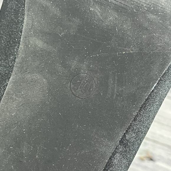 Yetier Heels Pumps Shoes size 10 Black Satin Faux Diamond Bow Cocktail Evening - Picture 11 of 12